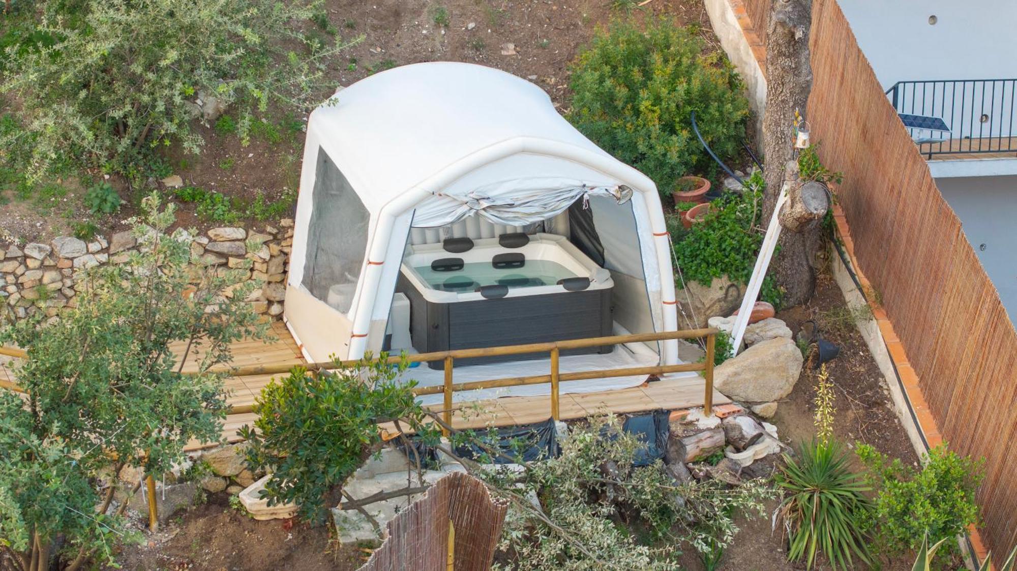 Aaa View Private Terrace Outdoor Heated Hot Tub Family Fun Villa Badalona Bagian luar foto