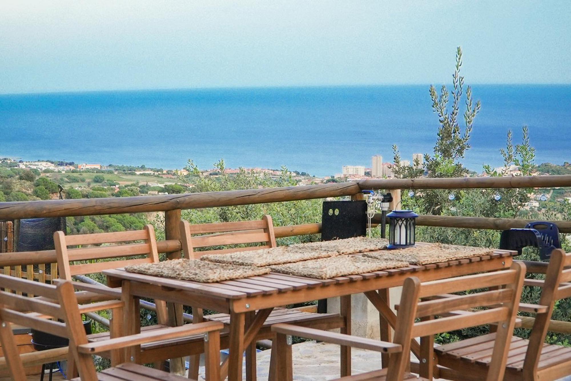 Aaa View Private Terrace Outdoor Heated Hot Tub Family Fun Villa Badalona Bagian luar foto